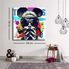 Dekoratif Baskı illüstrasyon Cool Tapir Kanvas Tablo