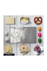 Antibakteriyel Cam Kesme Tahtası | Baskılı Kesim Tablası | 25 x 35 cm