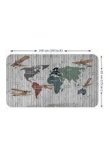 Eğitici Dünya Haritası Dünya Atlası Çocuk ve Bebek Odası Duvar Sticker -60x105-3804