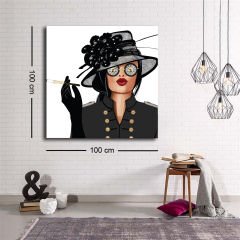 Dekoratif Baskı illüstrasyon Gothic Woman Kanvas Tablo