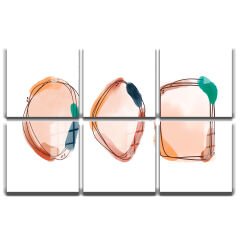 3D Baskılı Özel Tasarım, Modern Yaşam Alanları İçin 6 Parça Kare Cam Tablo 02