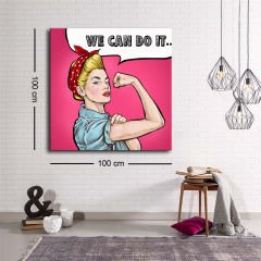 Dekoratif Baskı illüstrasyon We Can Do It Kanvas Tablo