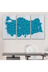 Türkiye Haritası Kanvas Tablo Eğitici ve Öretici Dekoratif Tablo Tablo 3115