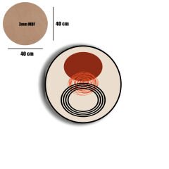 Amarikan Servis, Mdf Supla Takımı 6 Adet (6'lı Takım ), 6'lı Bardak Altlığı Hedliyeli 04