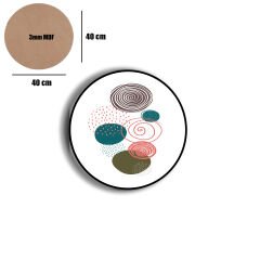 Amarikan Servis, Mdf Supla Takımı 6 Adet (6'lı Takım ), 6'lı Bardak Altlığı Hedliyeli 07