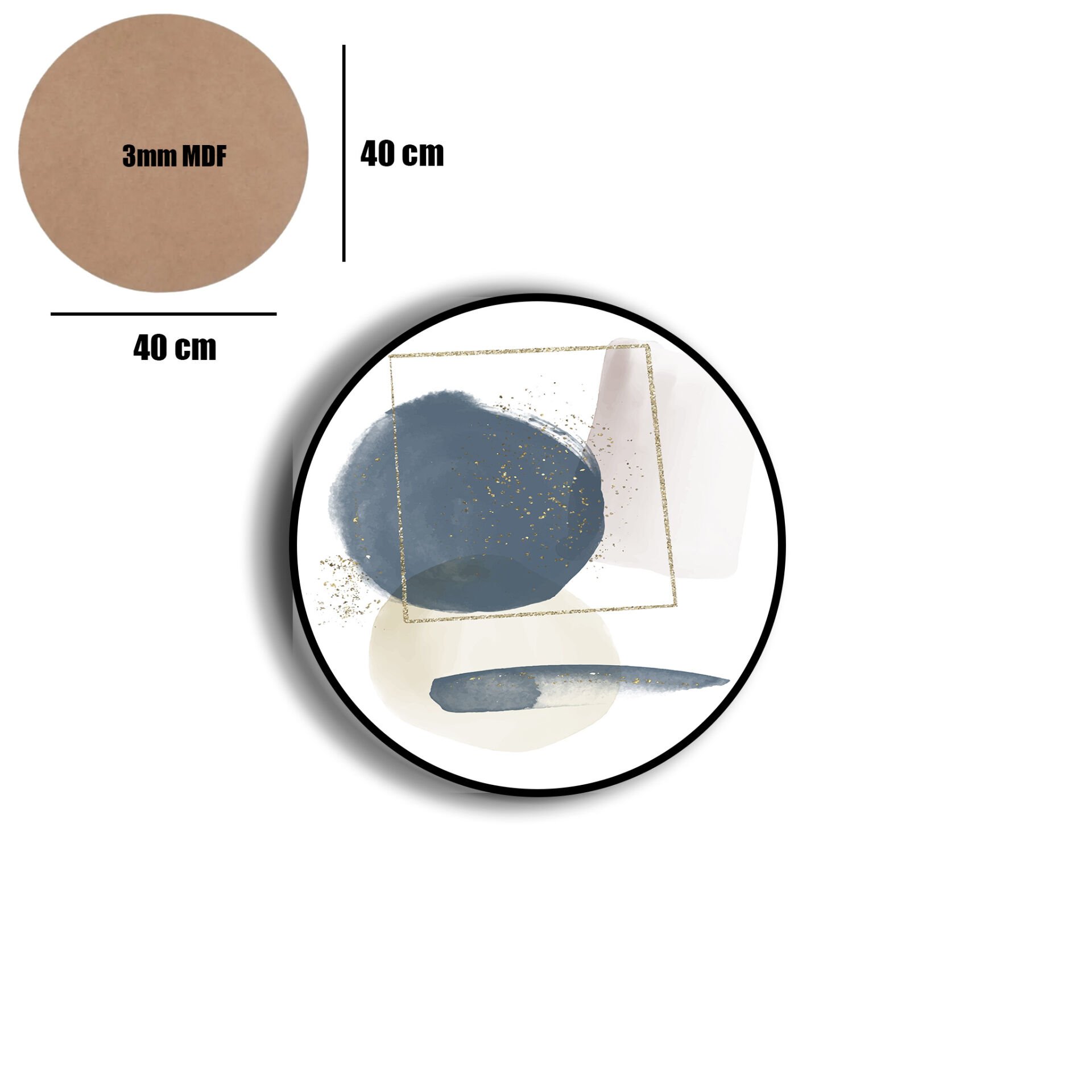 Amarikan Servis, Mdf Supla Takımı 6 Adet (6'lı Takım ), 6'lı Bardak Altlığı Hedliyeli 08