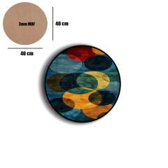 Amarikan Servis, Mdf Supla Takımı 6 Adet (6'lı Takım ), 6'lı Bardak Altlığı Hedliyeli 15