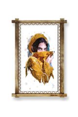 Portre Modern Kanvas Rustik Tablo