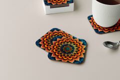 Dekoratif Bardak Altlığı Neon Desen 83