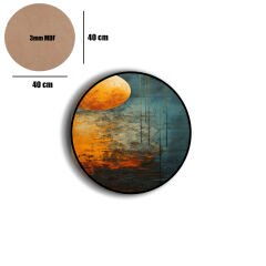 Amarikan Servis, Mdf Supla Takımı 6 Adet (6'lı Takım ), 6'lı Bardak Altlığı Hedliyeli 18