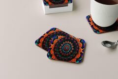 Dekoratif Bardak Altlığı Neon Desen 84