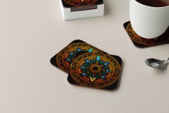Dekoratif Bardak Altlığı Neon Desen 86