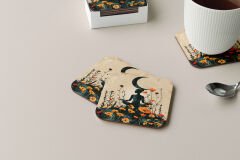 Dekoratif Bardak Altlığı Neon Desen 88