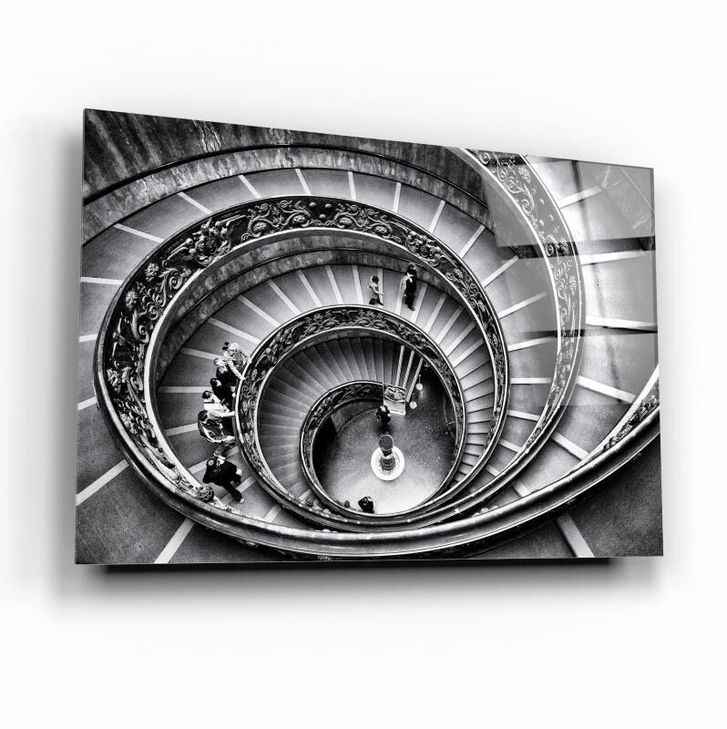 Spiral Merdivenler Cam Tablo Özel Tasarım Ofis, Mutfak Çocuk Odası, Salon Dekorasyon