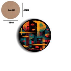 Amarikan Servis, Mdf Supla Takımı 6 Adet (6'lı Takım ), 6'lı Bardak Altlığı Hedliyeli 30