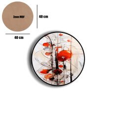 Amarikan Servis, Mdf Supla Takımı 6 Adet (6'lı Takım ), 6'lı Bardak Altlığı Hedliyeli 31