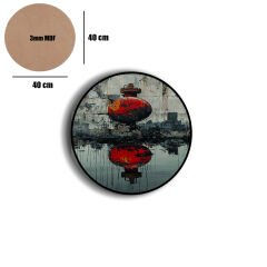 Amarikan Servis, Mdf Supla Takımı 6 Adet (6'lı Takım ), 6'lı Bardak Altlığı Hedliyeli 37