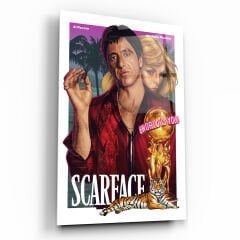 Scarface Tony Montana Cam Tablo Özel Tasarım Ofis, Mutfak Çocuk Odası, Salon Dekorasyon