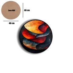 Amarikan Servis, Mdf Supla Takımı 6 Adet (6'lı Takım ), 6'lı Bardak Altlığı Hedliyeli 39