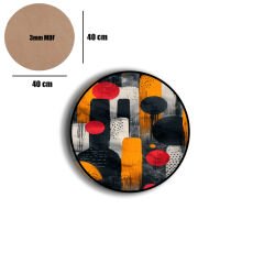 Amarikan Servis, Mdf Supla Takımı 6 Adet (6'lı Takım ), 6'lı Bardak Altlığı Hedliyeli 43