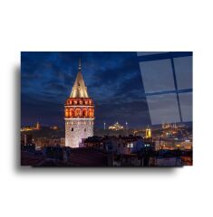 Galata Kulesi Cam Tablo Özel Tasarım Ofis, Mutfak Çocuk Odası, Salon Dekorasyon