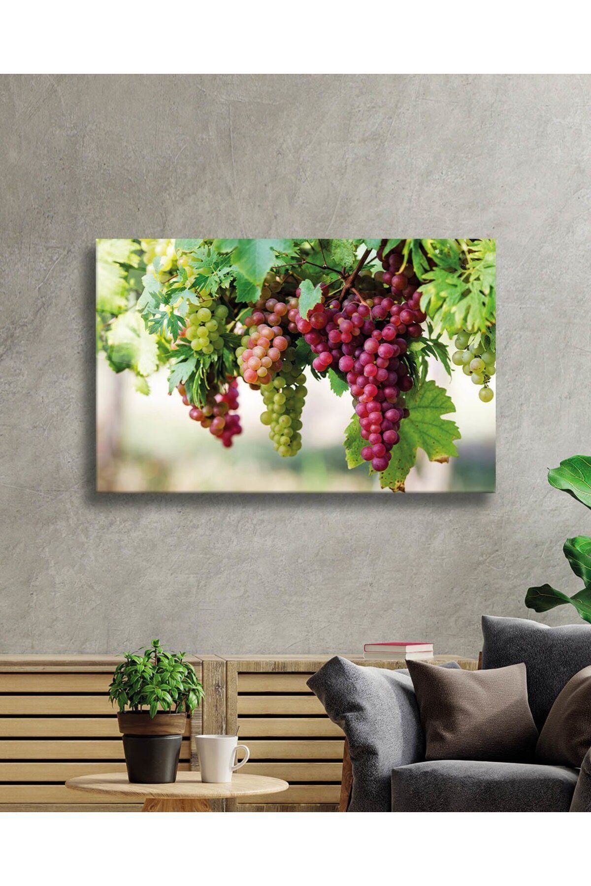 Meyveler Cam Tablo 4mm Dayanıklı Temperli Cam