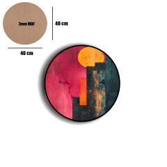 Amarikan Servis, Mdf Supla Takımı 6 Adet (6'lı Takım ), 6'lı Bardak Altlığı Hedliyeli 46