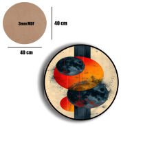 Amarikan Servis, Mdf Supla Takımı 6 Adet (6'lı Takım ), 6'lı Bardak Altlığı Hedliyeli 48