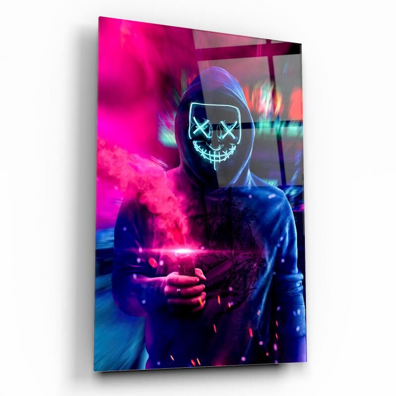 Neon Maske Cam Tablo Özel Tasarım Ofis, Mutfak Çocuk Odası, Salon Dekorasyon