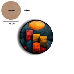Amarikan Servis, Mdf Supla Takımı 6 Adet (6'lı Takım ), 6'lı Bardak Altlığı Hedliyeli 55