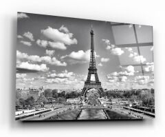 Paris Manzarası Cam Tablo Özel Tasarım Ofis, Mutfak Çocuk Odası, Salon Dekorasyon