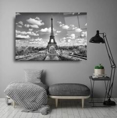 Paris Manzarası Cam Tablo Özel Tasarım Ofis, Mutfak Çocuk Odası, Salon Dekorasyon