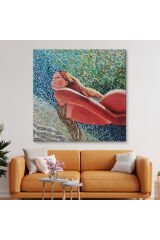 Sualtında Yüzen Seksi Kadın Tablosu-5873