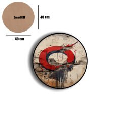 Amarikan Servis, Mdf Supla Takımı 6 Adet (6'lı Takım ), 6'lı Bardak Altlığı Hedliyeli 59