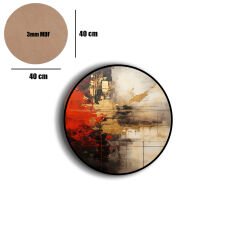 Amarikan Servis, Mdf Supla Takımı 6 Adet (6'lı Takım ), 6'lı Bardak Altlığı Hedliyeli 60