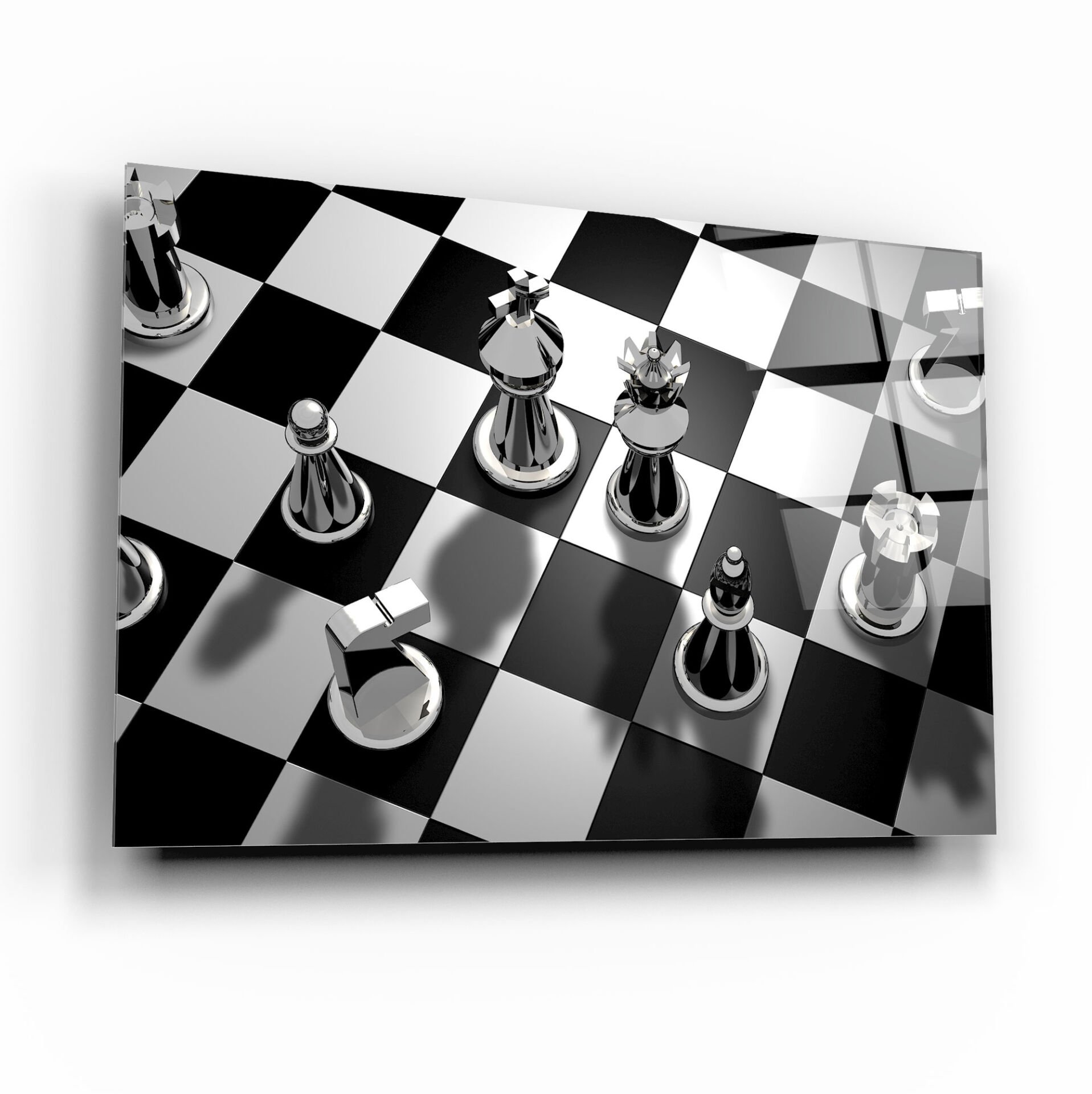 Satranç Cam Tablo Özel Tasarım Ofis, Mutfak Çocuk Odası, Salon Dekorasyon