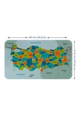 Harita Sepeti Eğitici - Öğretici Dünya ve Türkiye Haritası Çocuk Odası Duvar Sticker-60x105-3887