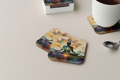 Dekoratif Bardak Altlığı Neon Desen 145