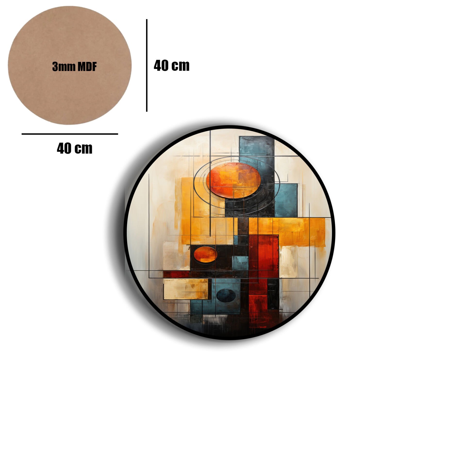 Amarikan Servis, Mdf Supla Takımı 6 Adet (6'lı Takım ), 6'lı Bardak Altlığı Hedliyeli 79