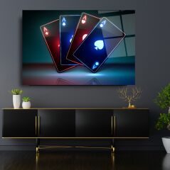 Neon Kartlar Cam Tablo Özel Tasarım Ofis, Mutfak Çocuk Odası, Salon Dekorasyon