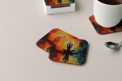 Dekoratif Bardak Altlığı Neon Desen 151