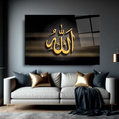 Allah Lafzı Cam Tablo Özel Tasarım Ofis, Mutfak Çocuk Odası, Salon Dekorasyon