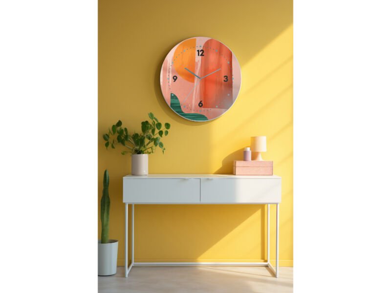 Dekoratif Cam Duvar Saati-1042