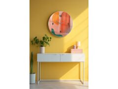 Dekoratif Cam Duvar Saati-1042