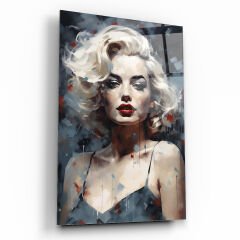 Marilyn Monroe Cam Tablo Özel Tasarım Ofis, Mutfak Çocuk Odası, Salon Dekorasyon