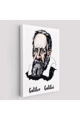 Galileo Galilei Dekoratif Kanvas Tablo-5915