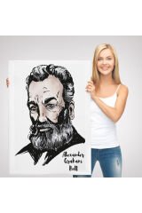 Alexander Graham Bell Dekoratif Kanvas Tablo-5916