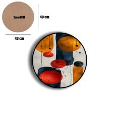 Amarikan Servis, Mdf Supla Takımı 6 Adet (6'lı Takım ), 6'lı Bardak Altlığı Hedliyeli 102