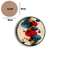 Amarikan Servis, Mdf Supla Takımı 6 Adet (6'lı Takım ), 6'lı Bardak Altlığı Hedliyeli 105