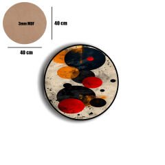 Amarikan Servis, Mdf Supla Takımı 6 Adet (6'lı Takım ), 6'lı Bardak Altlığı Hedliyeli 106